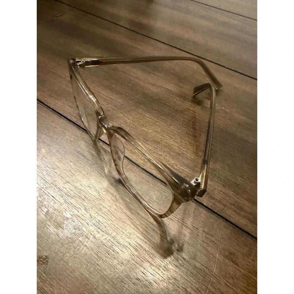Warby Parker Hughes M 207 52-17-140 Translucent Amber Square Eyeglasses Frames